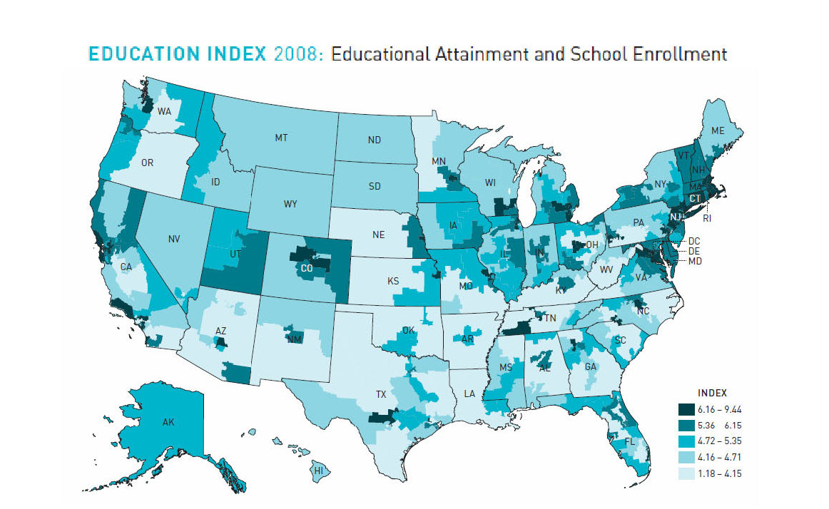 Educational Attainment and School Enrollment by Congressional District